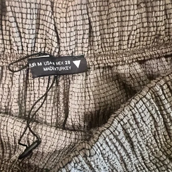 ZARA Women’s brown/grayish Texture  Wide Trouser Size Medium - Picture 13 of 15